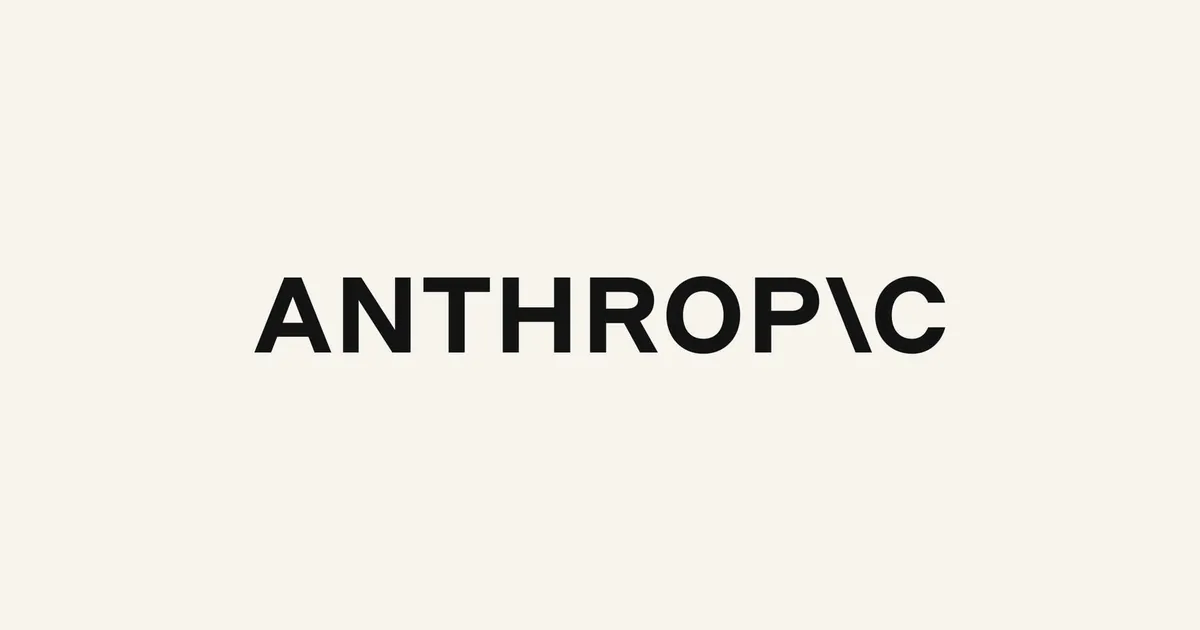 The Anthropic wordmark in black on a cream background